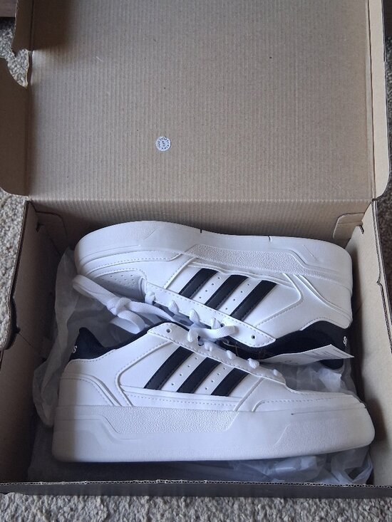 Adidas Shoes - Adidas Womens Break Start Bold JP7526 White /Black stripes Sz 5